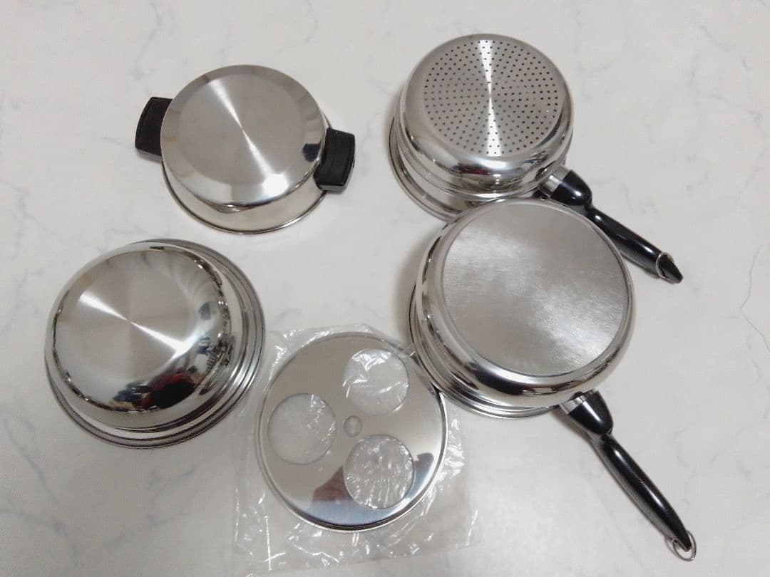 ☆未使用☆ パーマネント 鍋 フライパン セット ソースパン 片手鍋 蒸し器