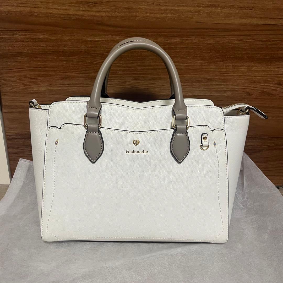 《推し事バッグ》クリアポケット付きハートビジュートートバッグ　アンドシュエット