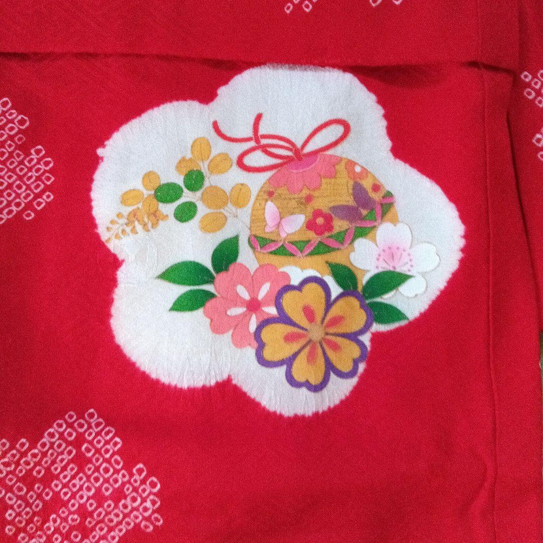 七五三 ３歳 赤被布着