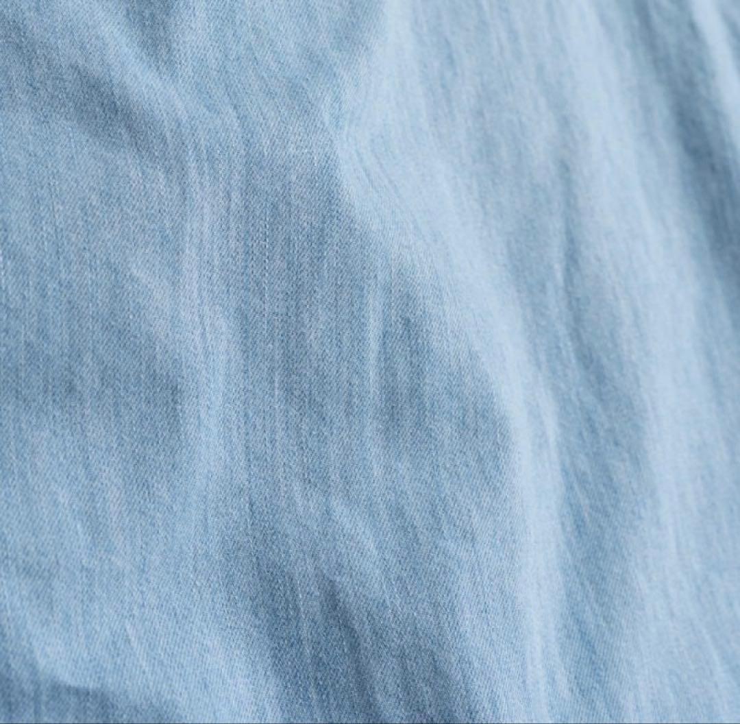 値下げ【美品】ゴーシュ ライトデニム　ワイドパンツ　ライトブルー
