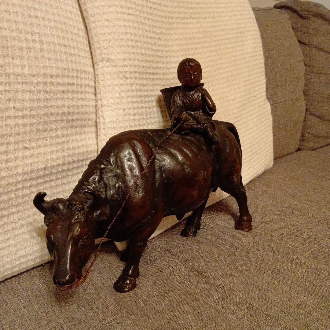 立牛童子　青銅ブロンズ　時代物　骨董品2750グラム