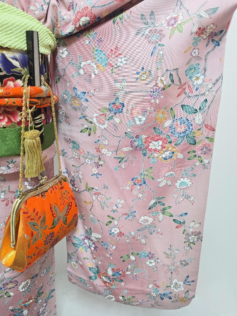 七五三　7歳　 正絹　着物　セット　女の子 c91