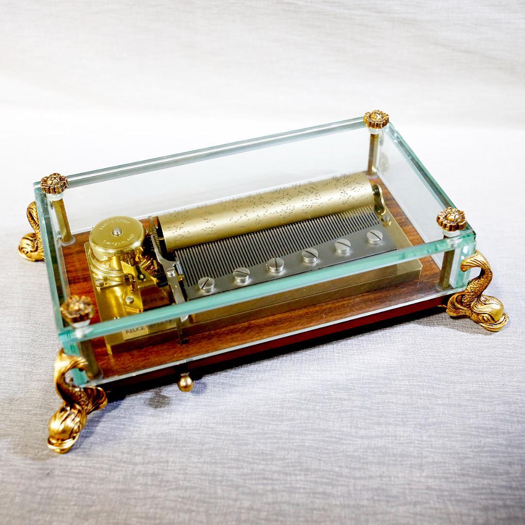 リュージュ 高級オルゴール クリスタル ７２弁 ベートーベン ３メロディー