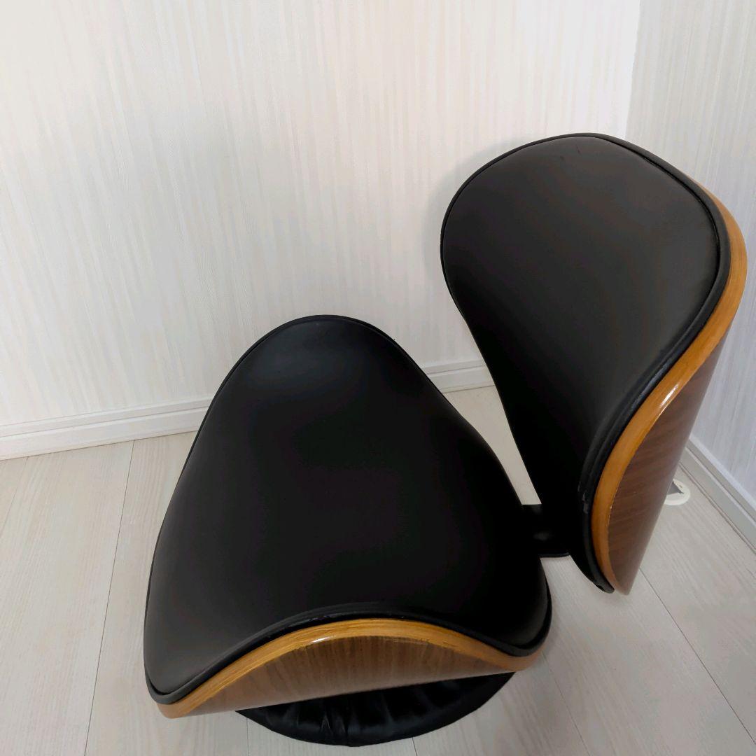 【美品】DORIS ドリス 座椅子 回転座椅子 ラウンジチェア 木目柄