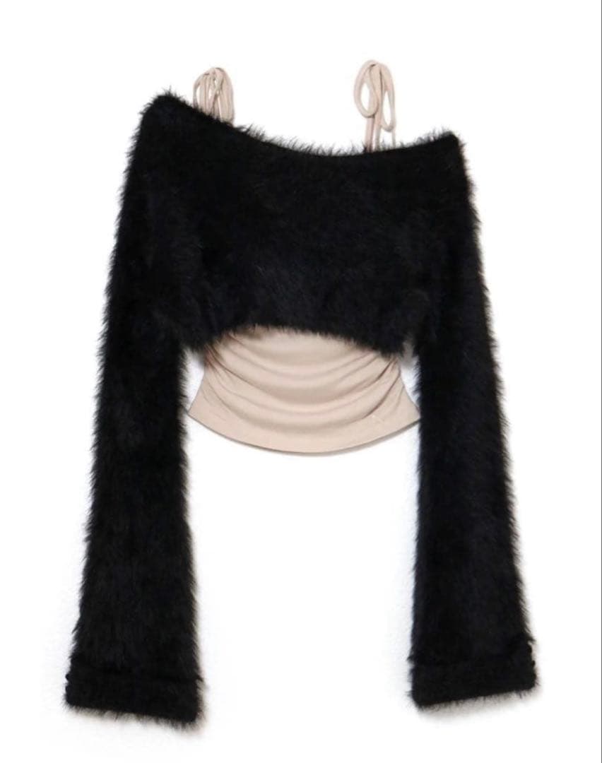 トップス andmary Aniya fluffy knit set