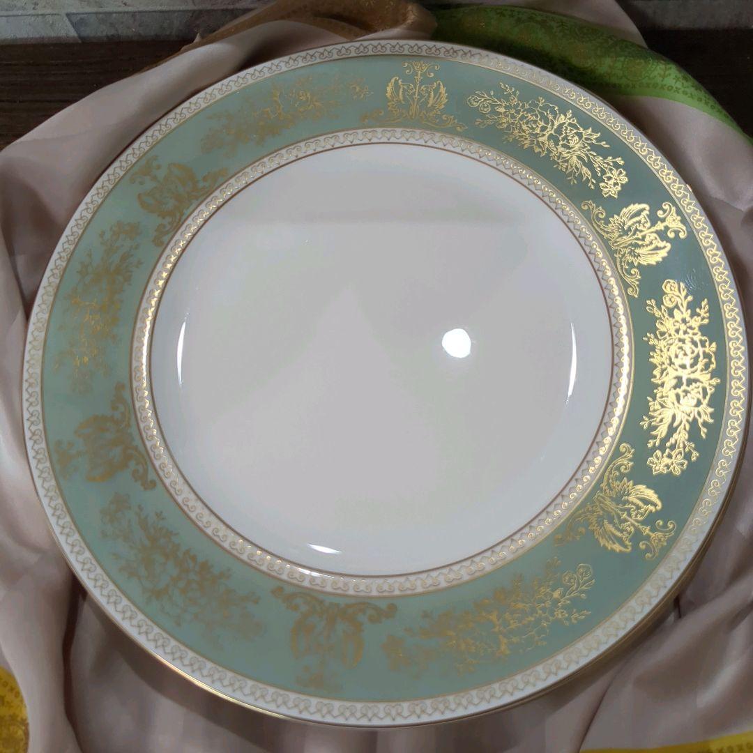 ウェッジウッド コロンビア　セージグリーン 27cmディナープレート　5枚セット