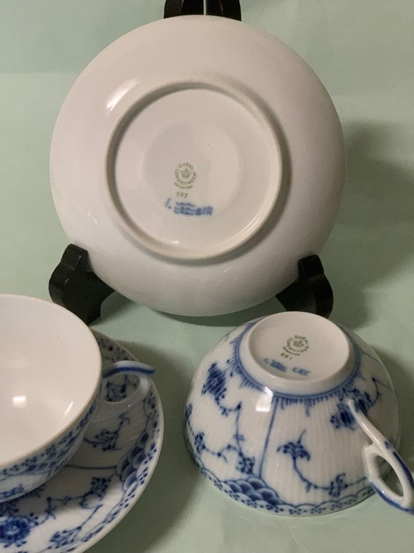 はたこ、ブルーフルーテッドハーフレースシリーズ7点セット