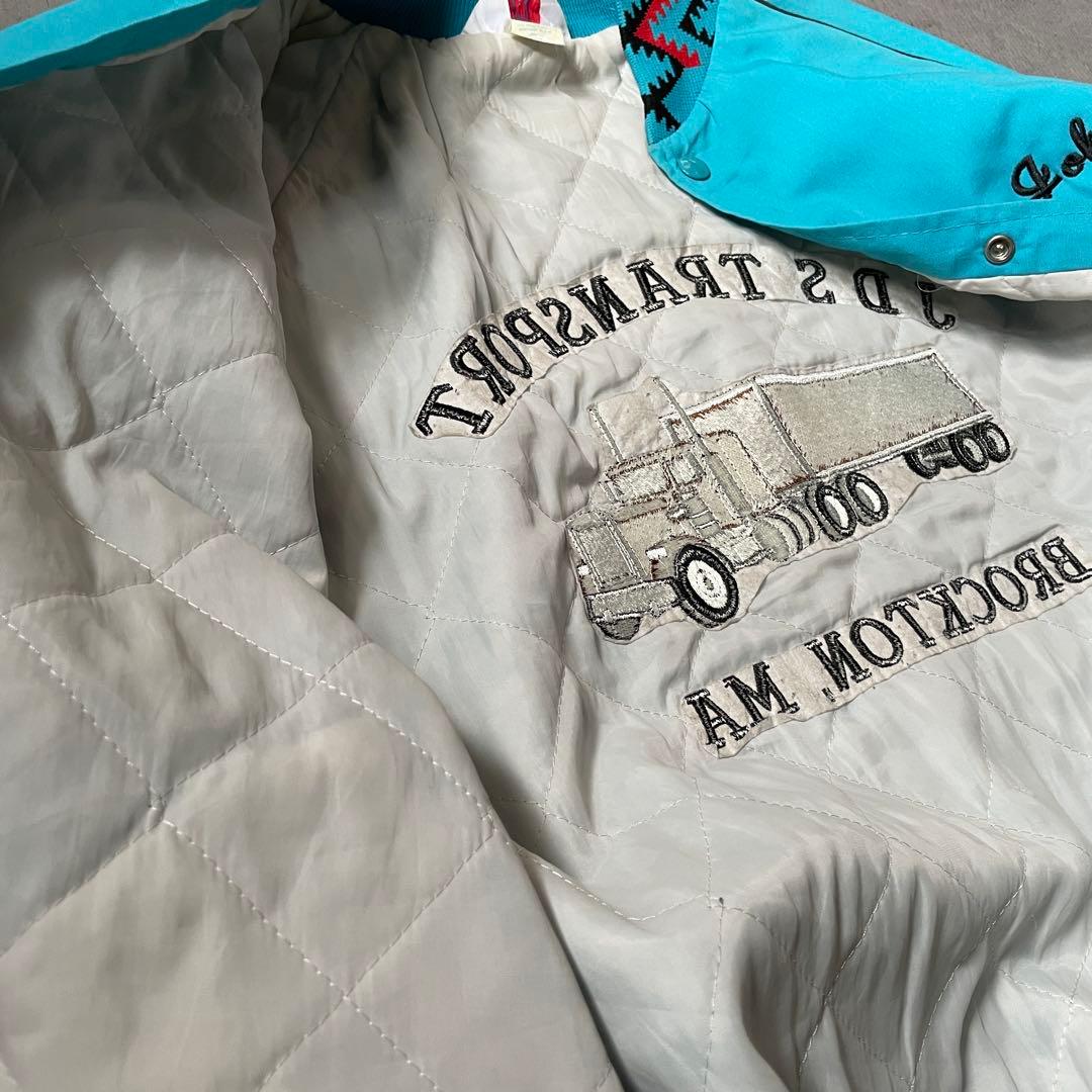 USA製 刺繍ワークジャケット 中綿 ネイティブ柄 XL