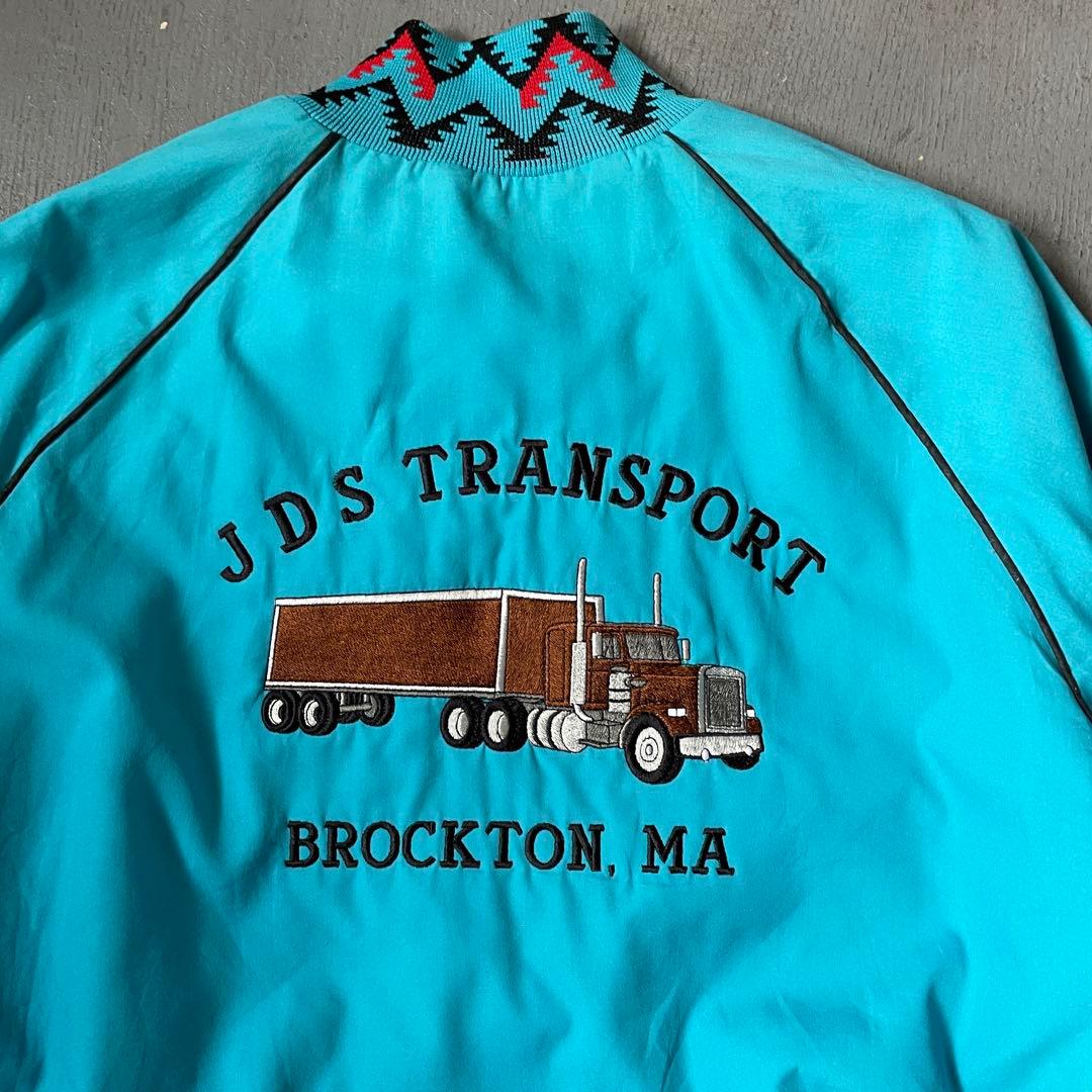 USA製 刺繍ワークジャケット 中綿 ネイティブ柄 XL