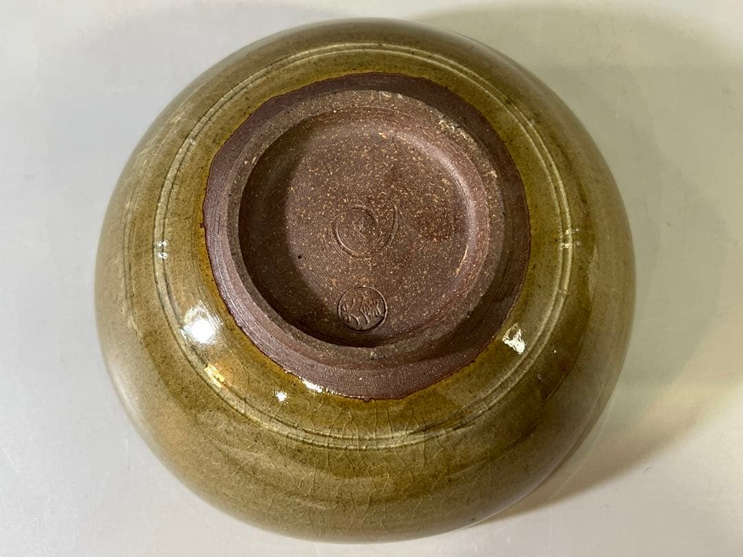 DT752 茶道具 横井米禽作 雲鶴写鉢 共箱