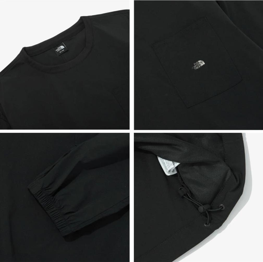 フォロー割ノースフェイス Tシャツ 長袖 伸縮性良い ブラック XL K601C