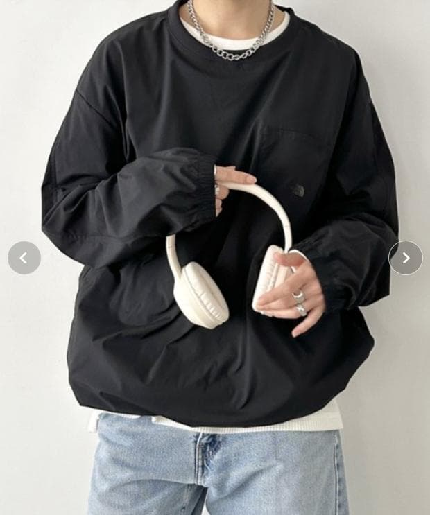 フォロー割ノースフェイス Tシャツ 長袖 伸縮性良い ブラック XL K601C