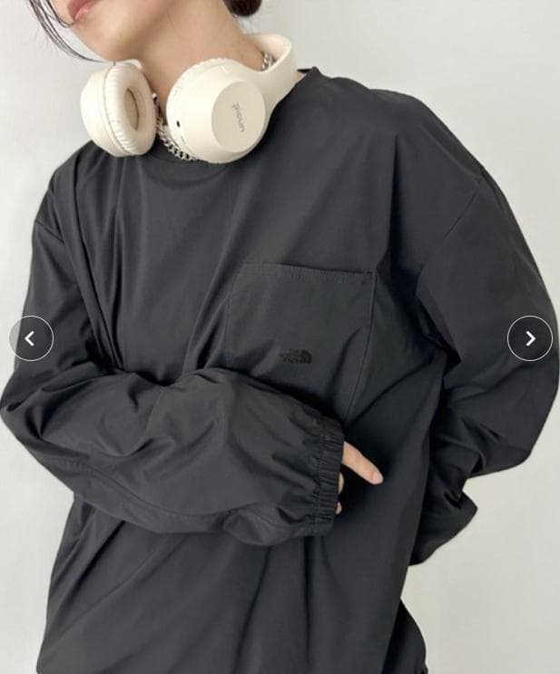 フォロー割ノースフェイス Tシャツ 長袖 伸縮性良い ブラック XL K601C