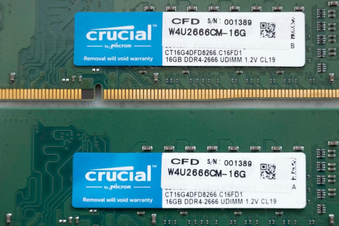 Crucial W4U2666C16-16G 16GBX2 DDR4メモリ