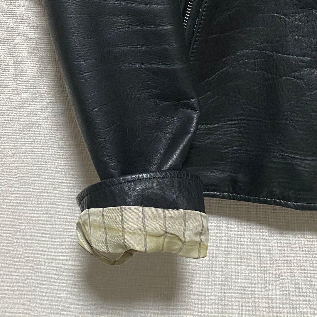 【定価30万円・EXILE着】　コールブラック 極上イーグルレザージャケット