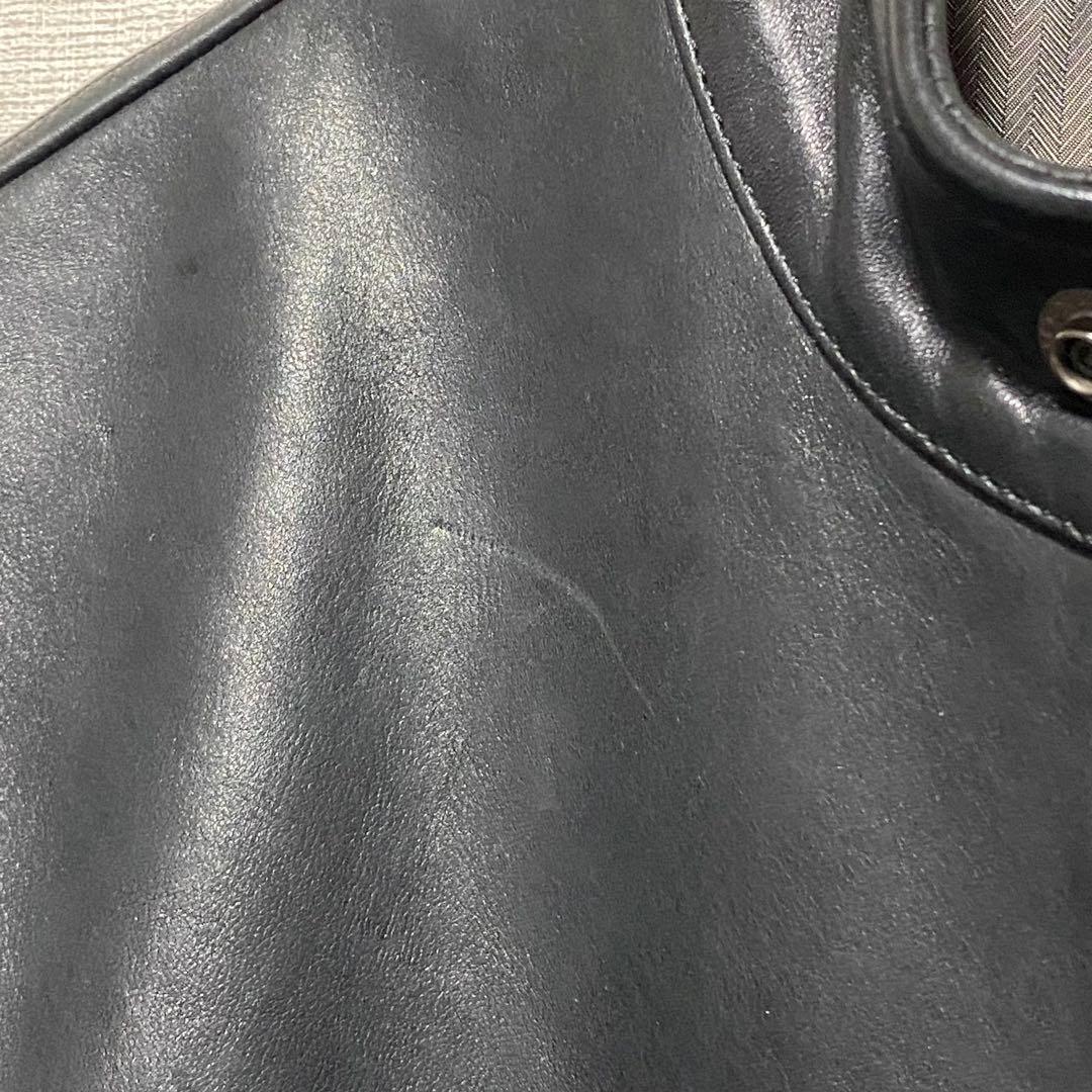 【定価30万円・EXILE着】　コールブラック 極上イーグルレザージャケット