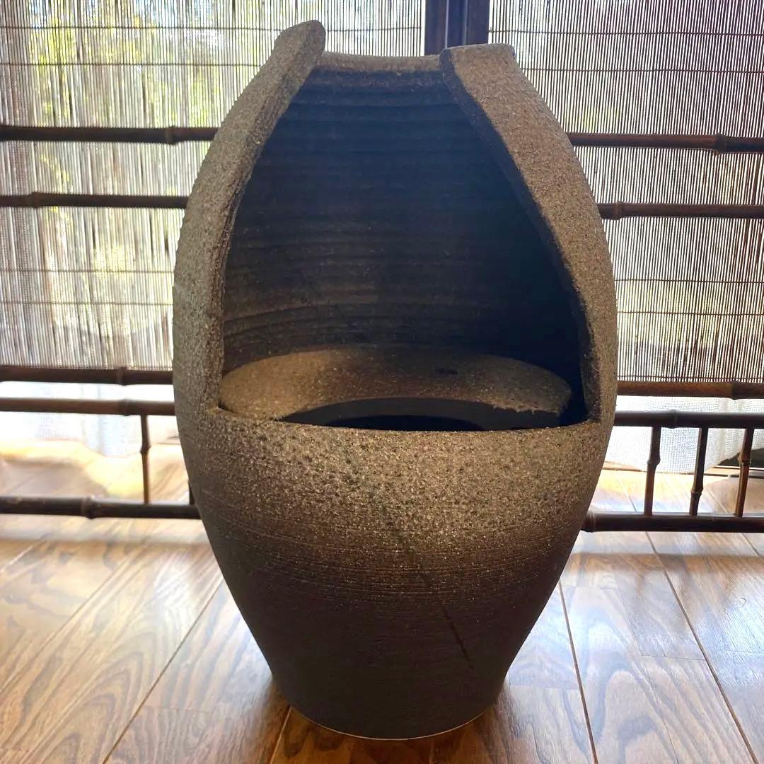 貴重未使用】電動つくばい　湧き水　流水　スポットライト付き