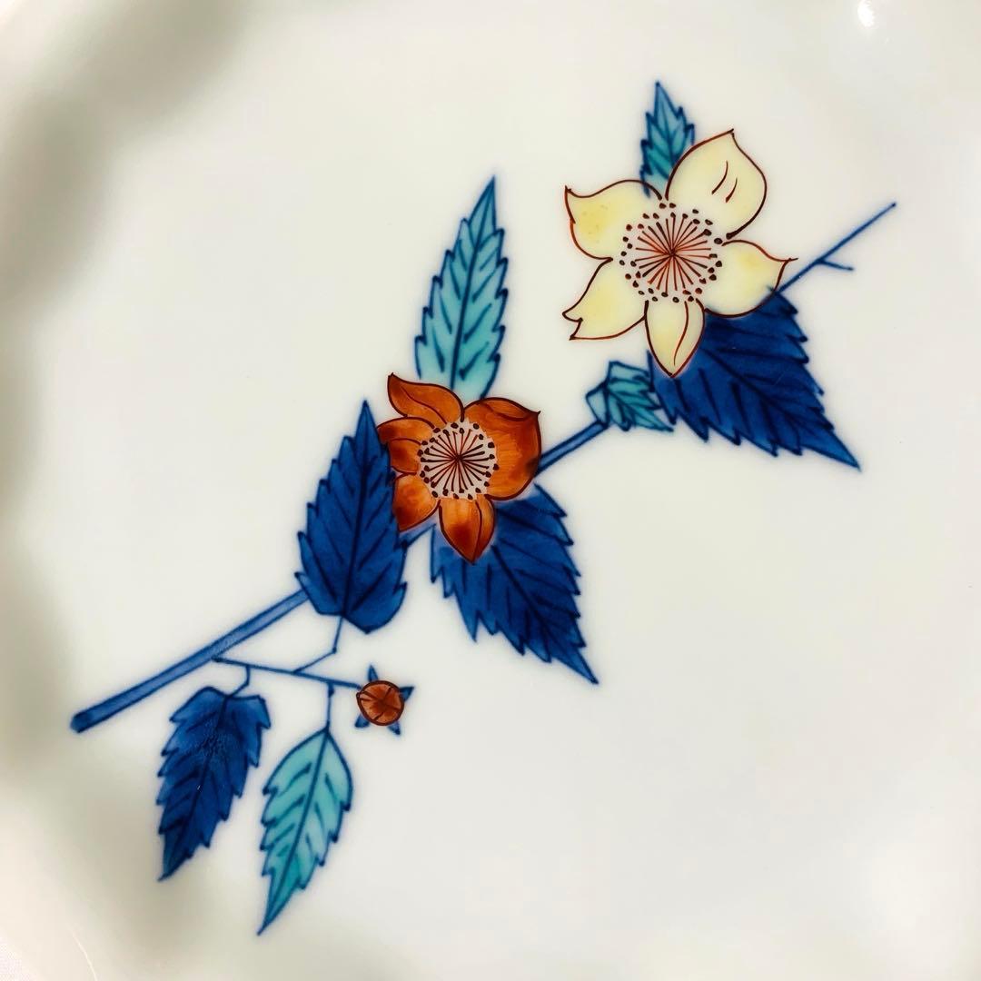 未使用 十三代 今泉今右衛門 錦山吹絵 銘々皿 5枚セット 食器 皿 丸皿 中皿