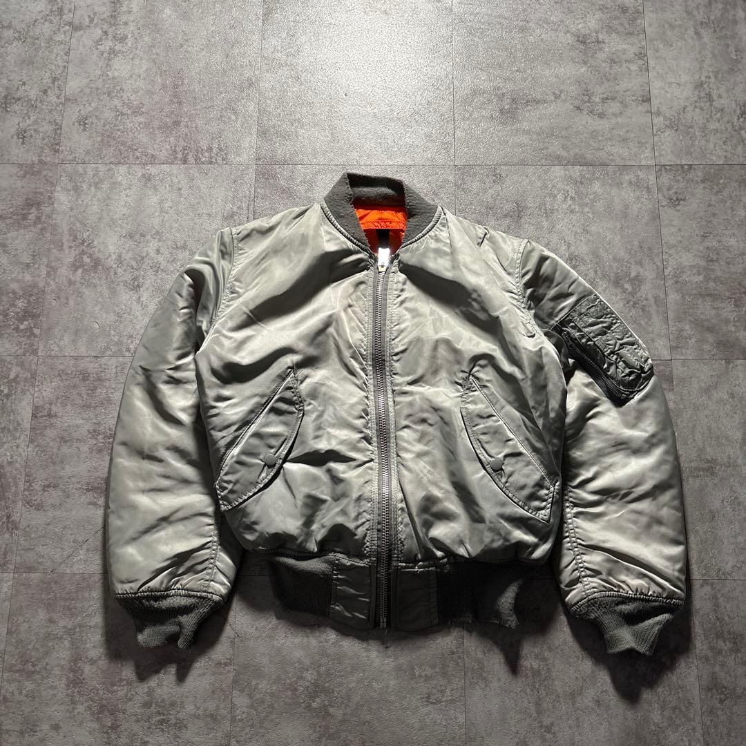 超希少色　シルバーグレー　80s alpha ma-1 flight jacke
