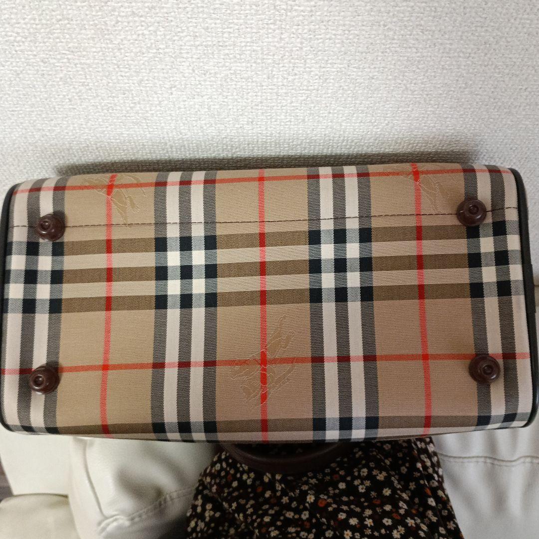 正規品バーバリーノバチェックミニボストンバックヴィンテージ