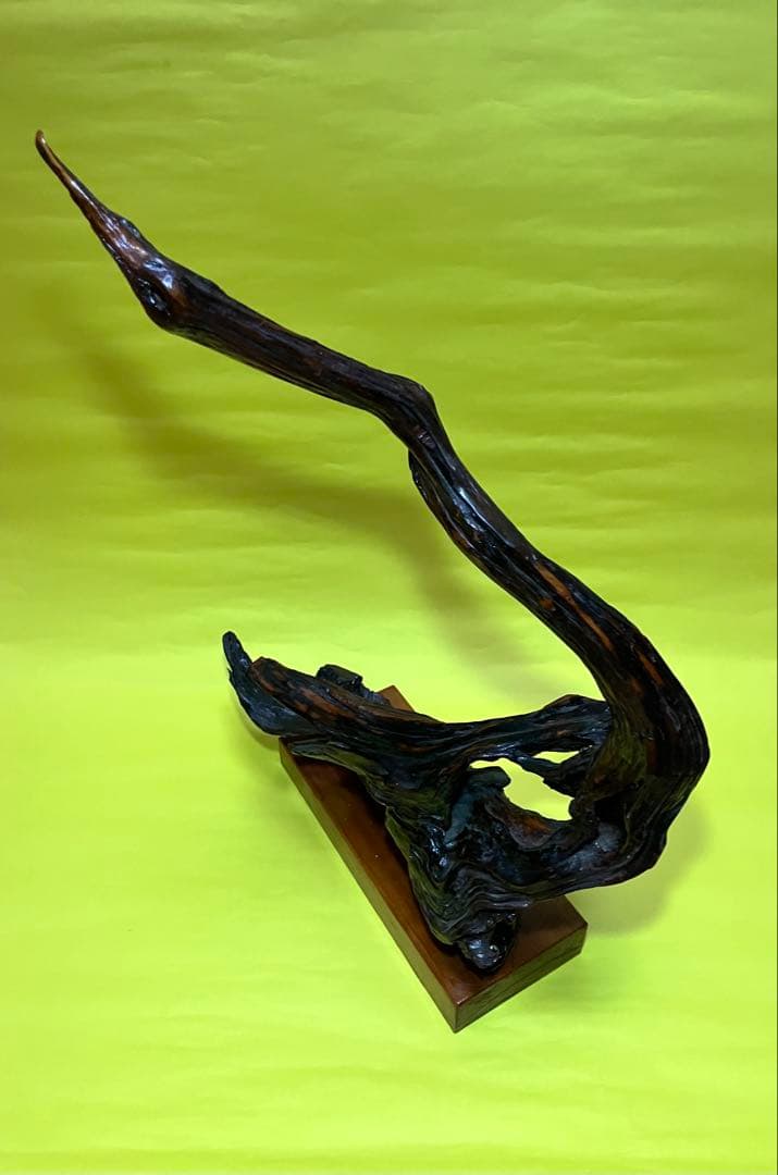 木の根のオブジェ　鶴　龍　鵜飼の鵜　世界にひとつ　掘出し物　流木