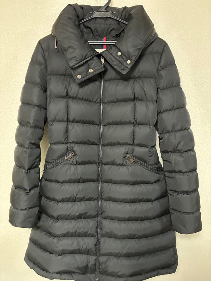 らっくん 美品　MONCLER フラメッテ　フード付きロングダウン