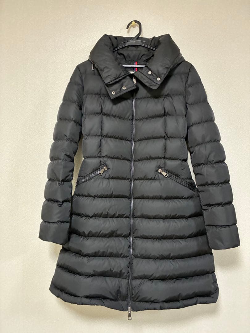 らっくん 美品　MONCLER フラメッテ　フード付きロングダウン