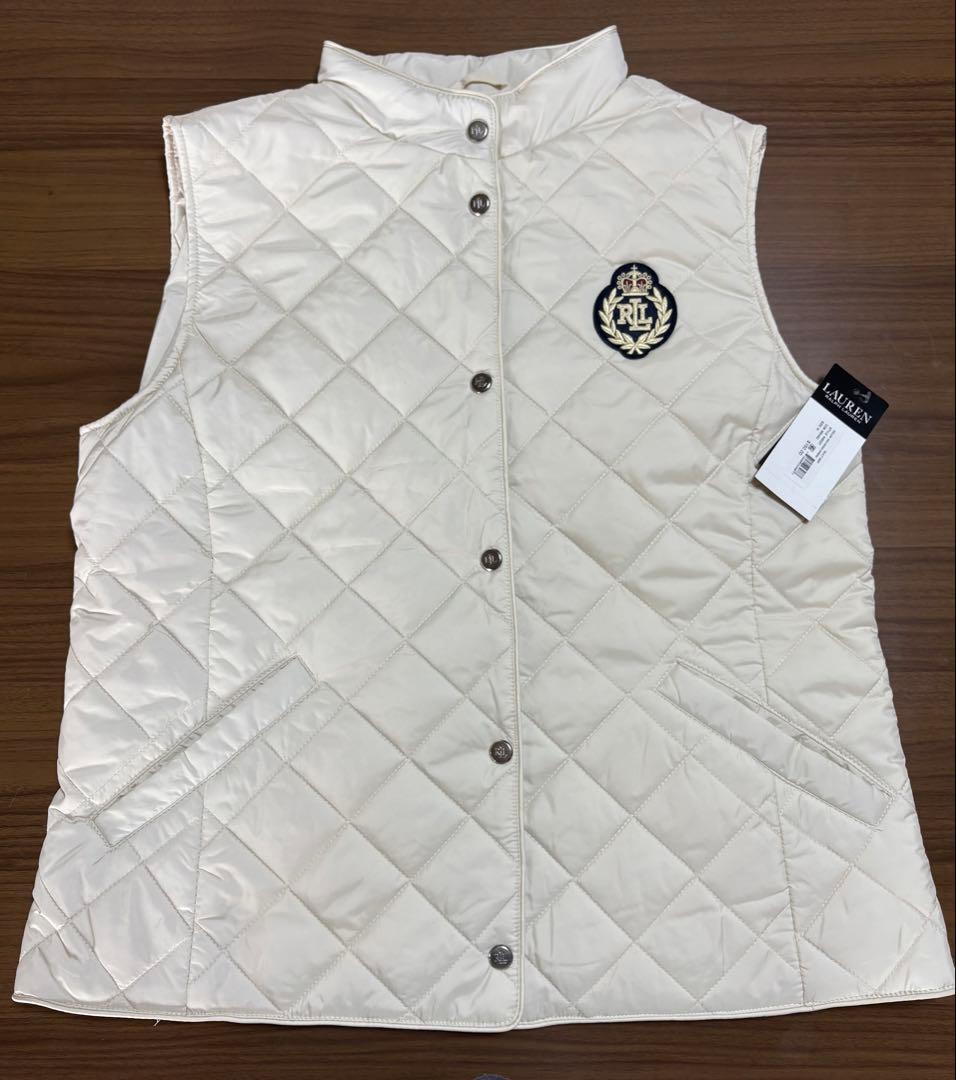 新品　Ralph Laurenクレストパッチ ダイヤモンドキルティングベスト