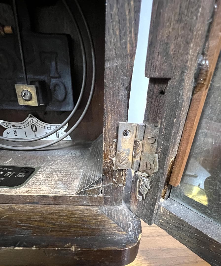 Ｚマーク　柱時計　横浜エムズイ商会　ゼンマイ式　宮型　ボンボン時計　手巻き式