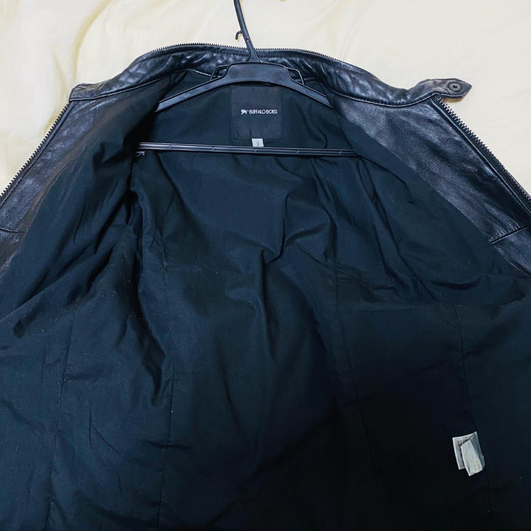 BUFFALO BOBS　 ラムレザー　シングル　ライダースジャケット　M