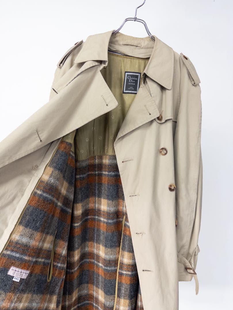 80s Christian Dior ライナー付きトレンチコート ヴィンテージ