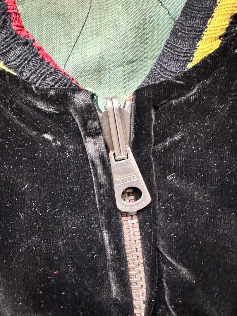 超スペシャル 50s ヴィンテージ スカジャン 別珍 黒 顔虎 鷹 富士山