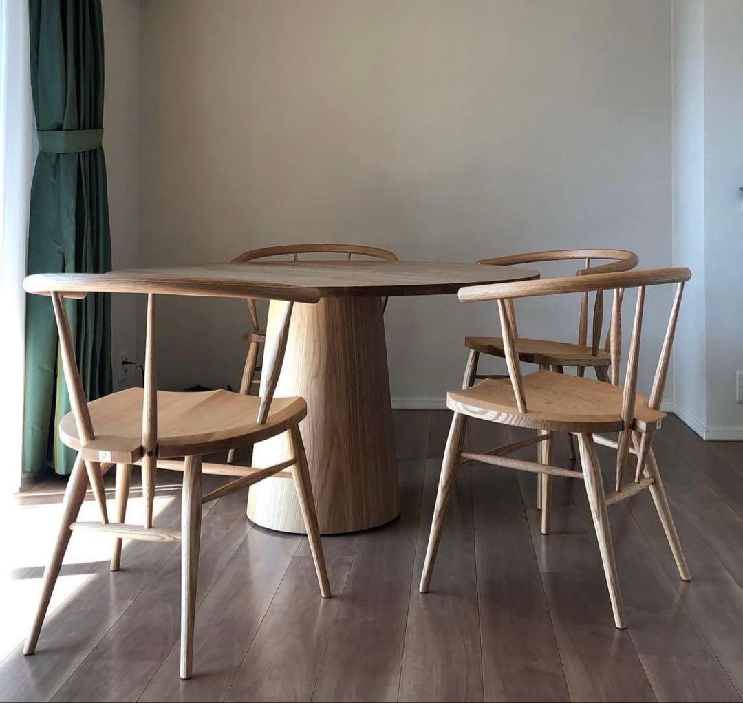 高山ウッドワークスカフェチェア 木製ダイニングチェア③