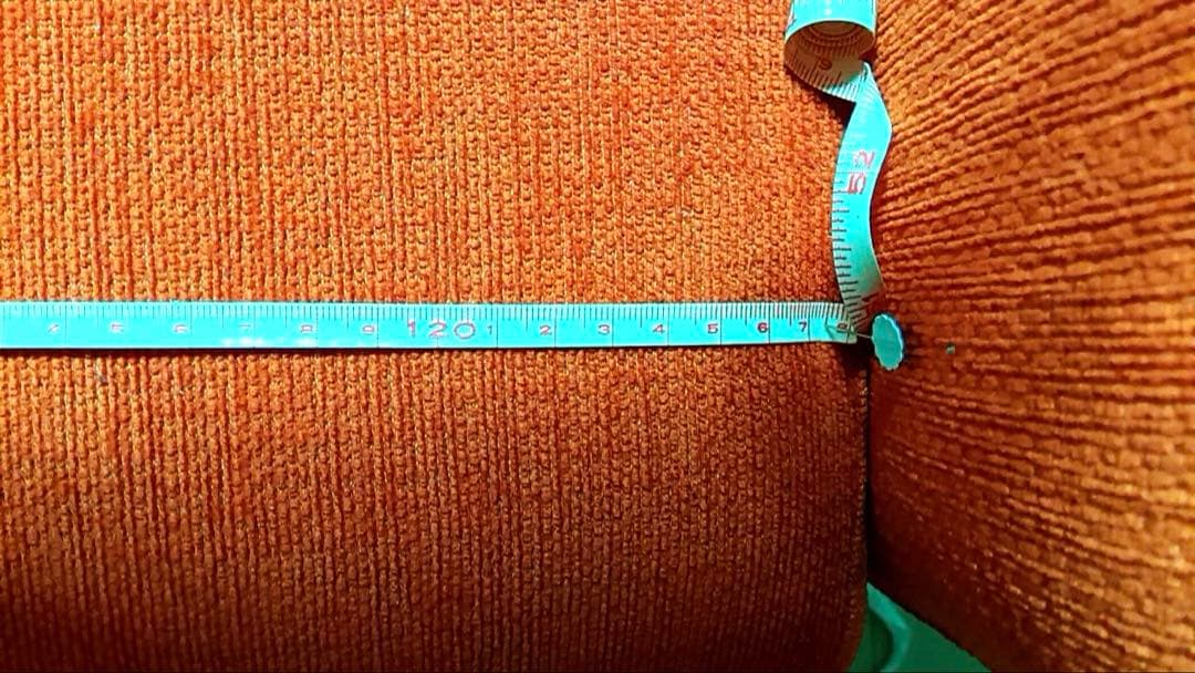 IDC大塚家具　テラソー　オレンジ色 2人掛けソファー　羽毛100% 送料込み