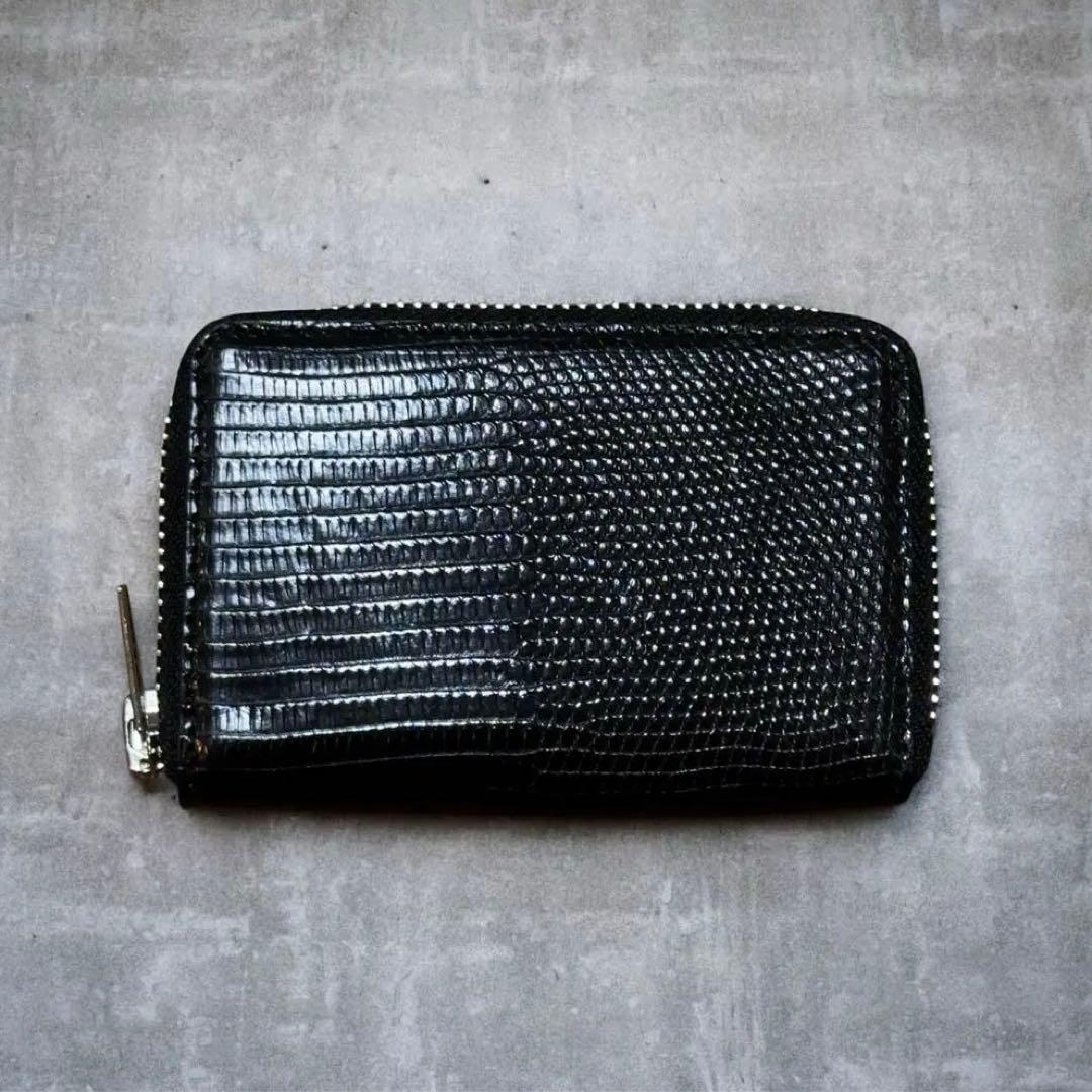 【美品】定価6万超 グラッドハンド ミニ財布 ケース リザード 本革