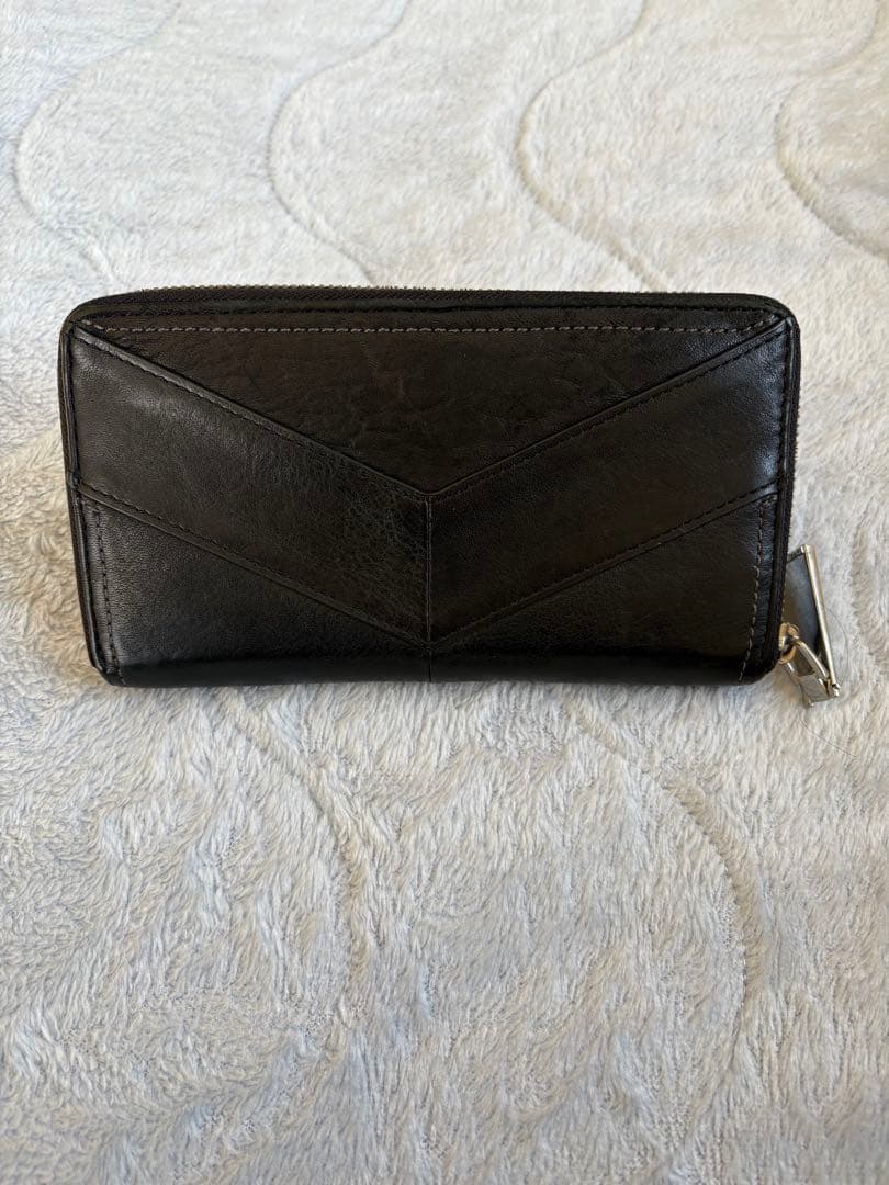 【美品】DIESEL ブラックレザー 長財布