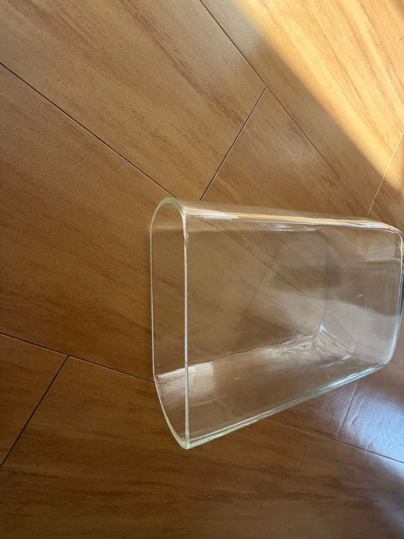 ガラスケース付き置時計 ローマ数字