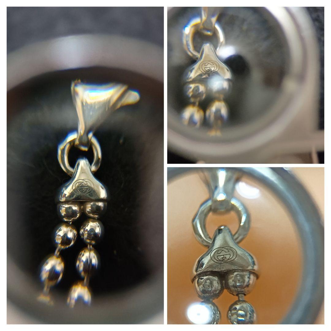 【美品】GUCCI ハート型ダブルボールチェーンブレスレット S925 17cm