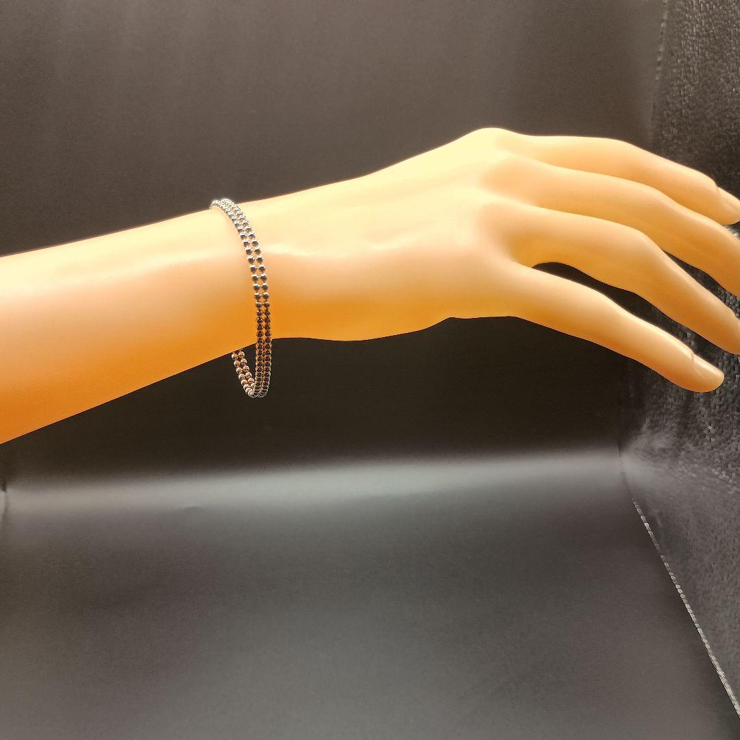 【美品】GUCCI ハート型ダブルボールチェーンブレスレット S925 17cm