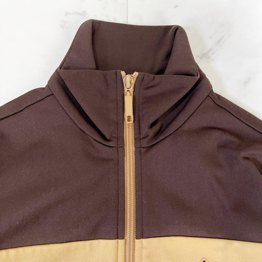 アディダス トラックジャケット ベージュ×ブラウン アースカラー Sサイズ