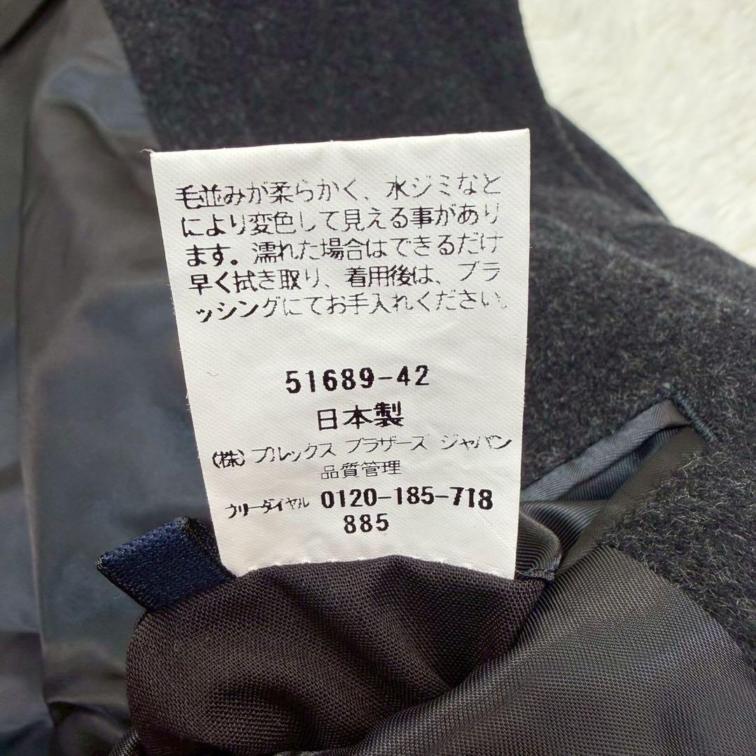 未使用級✨ ブルックスブラザーズ カシミヤ混 ステンカラーコート 40 Lサイズ