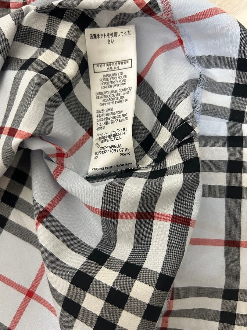 BURBERRY チェック柄 半袖ワンピース 150〜160