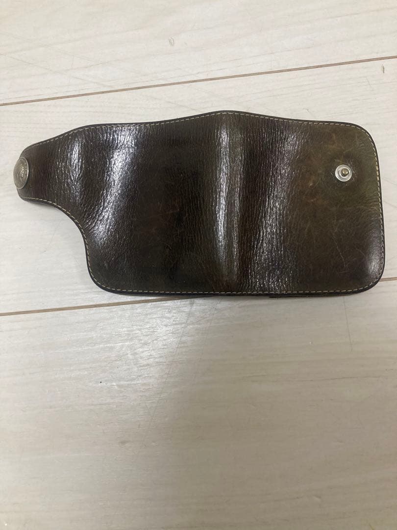 RED MOON 二つ折り財布 グリーン　レザー　レッドムーン　ウォレット