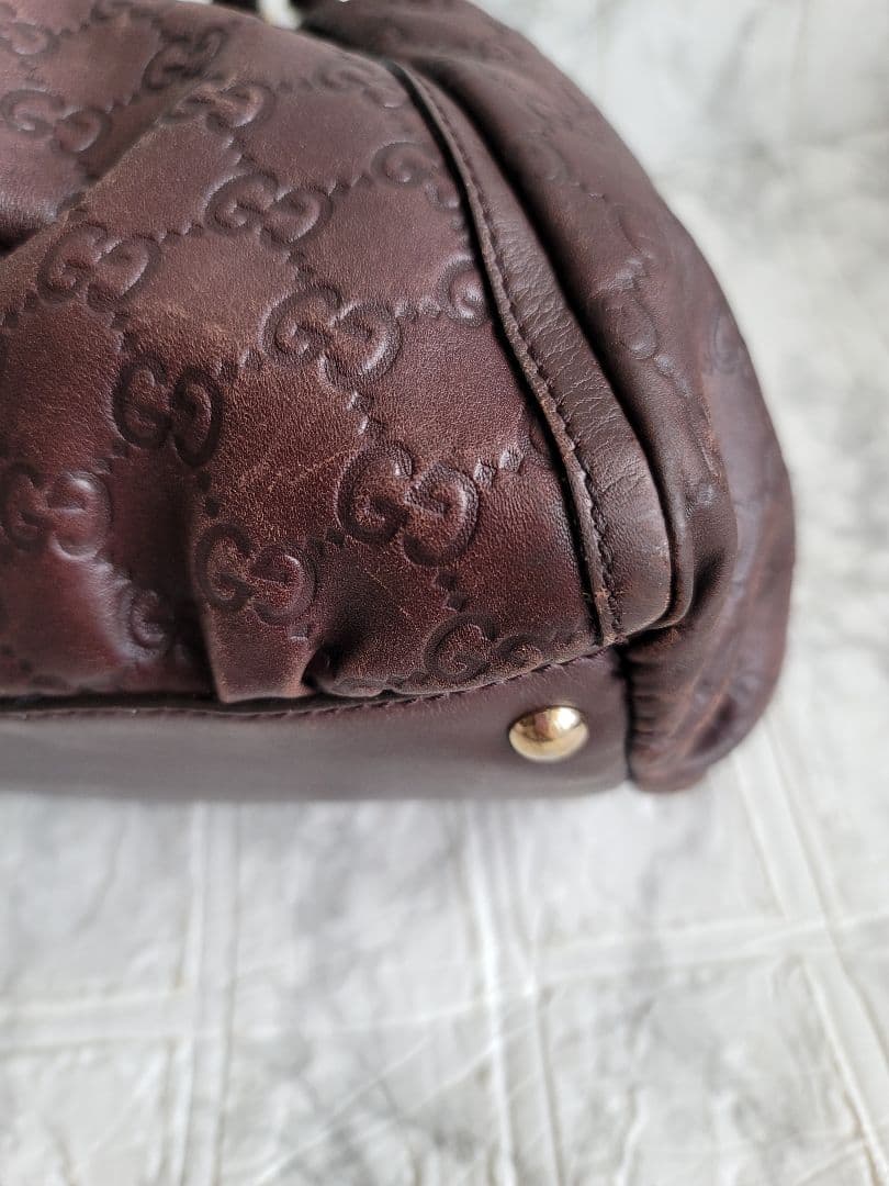 本物 GUCCI グッチ グッチシマ アビー ハンドバッグ ショルダーバッグ