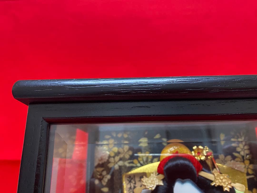 東京久月　羽子板おしどり10号ガラスケース・間口約２５×奥行約２０×高さ約４４㎝