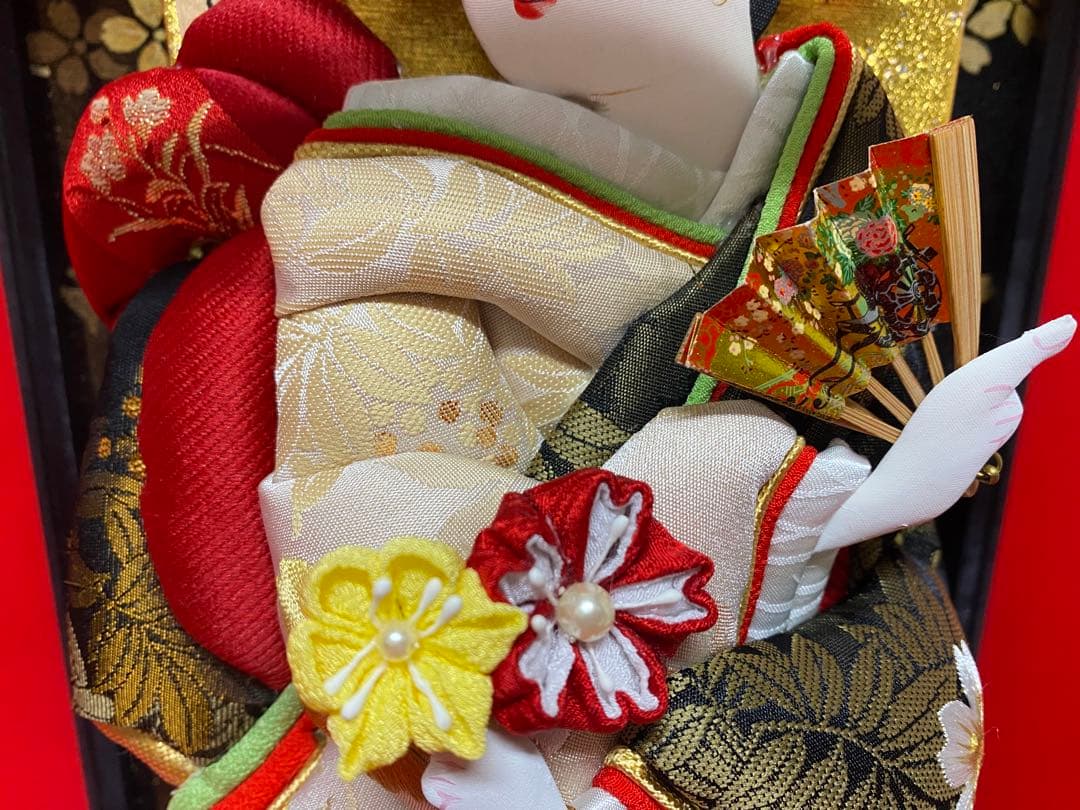 東京久月　羽子板おしどり10号ガラスケース・間口約２５×奥行約２０×高さ約４４㎝