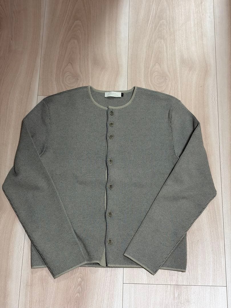 トップス AMOMENTO Stripe Button Up Cardigan Grey