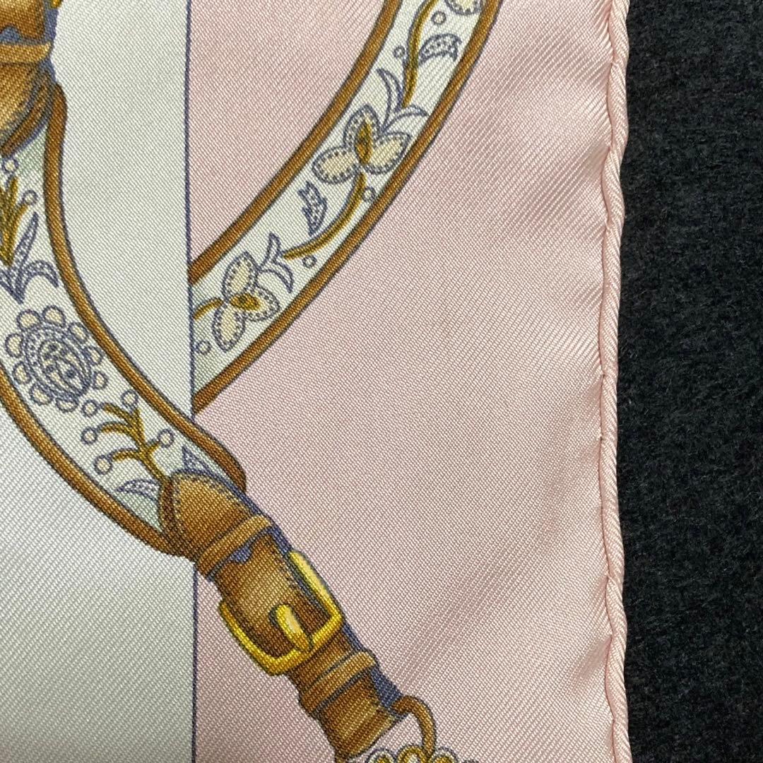 HERMES カレ40 Festival 祭典　スカーフピンク　シルク　エルメス