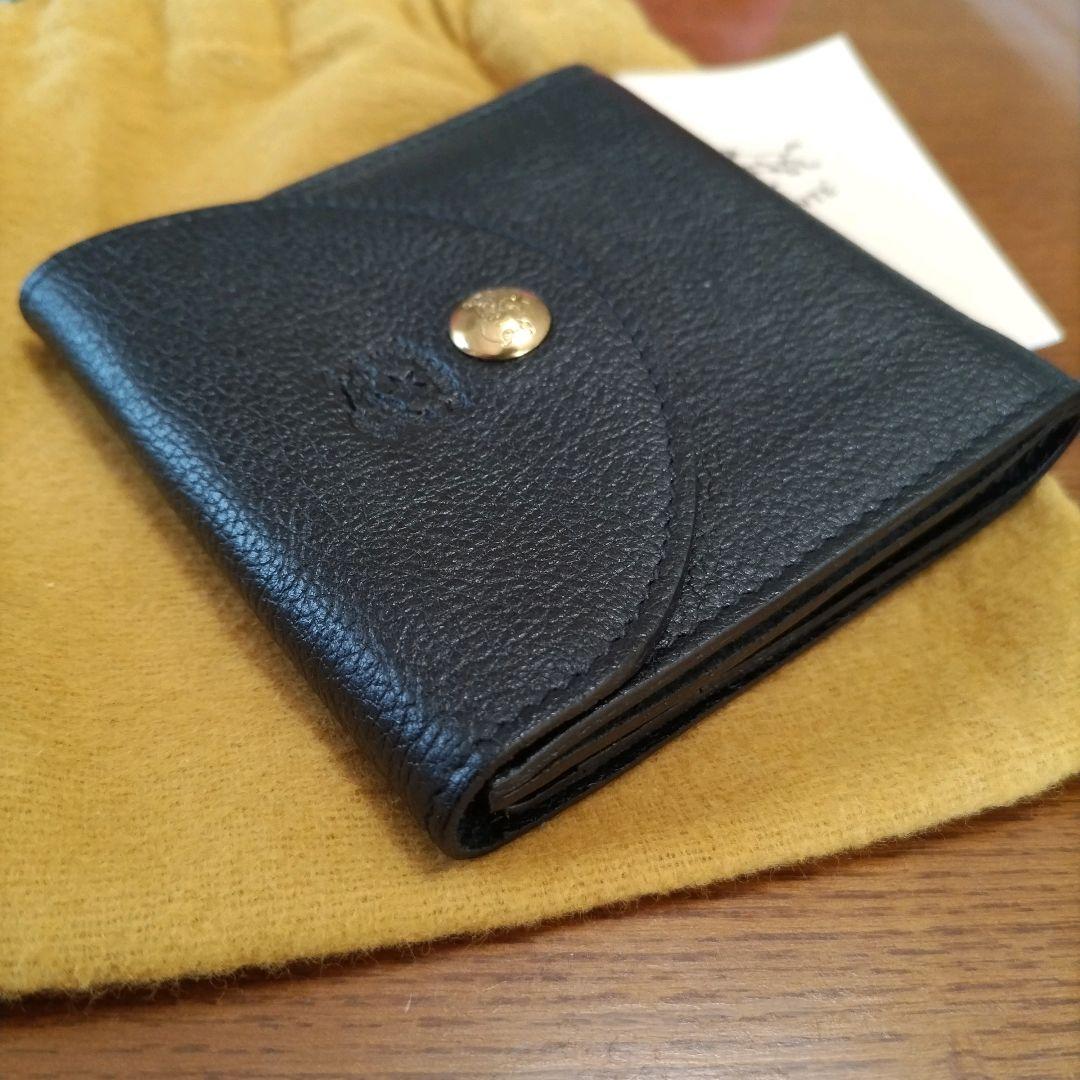 新品 イルビゾンテ 本革 レザー 三つ折り 財布 ウォレット ブラック ネロ