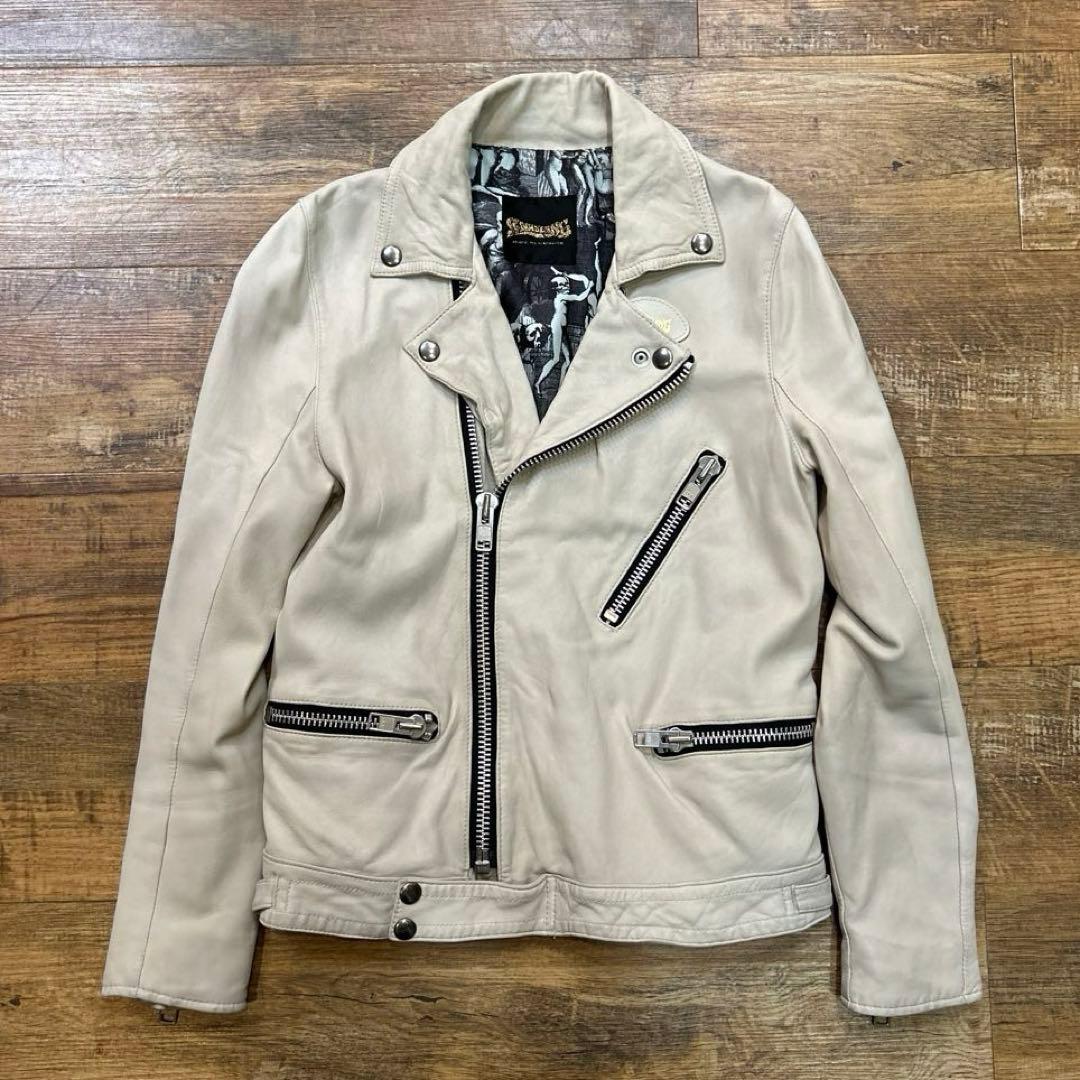 RNA SLANG ダブルライダース ジャケット レザー 羊革